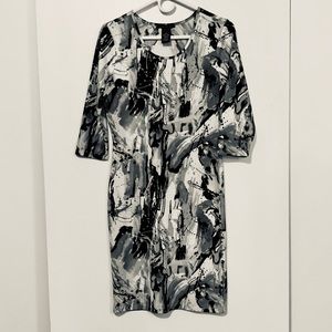 Paint Splatter Print Dress